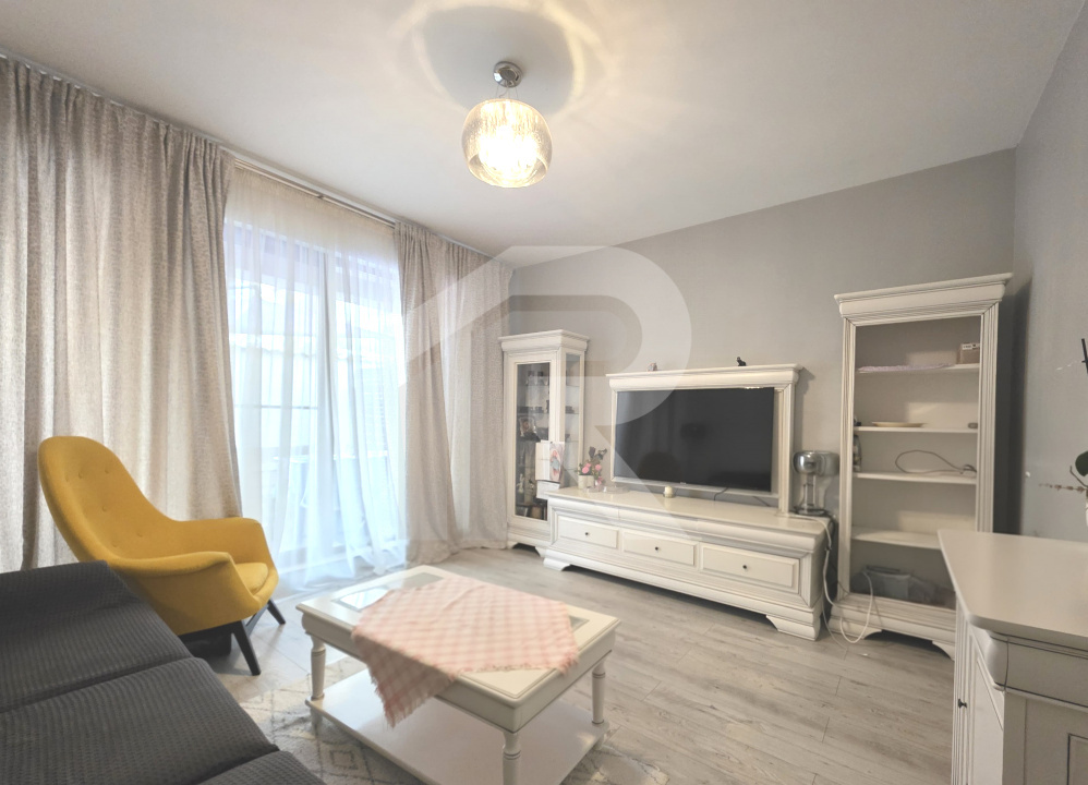 Apartament 2 Camere + Grădină 38mp, Pipera, mobilat si utilat complet